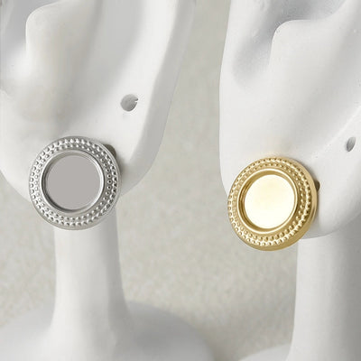 1 Pair Basic Classic Style Geometric Plating 304 Stainless Steel Ear Studs