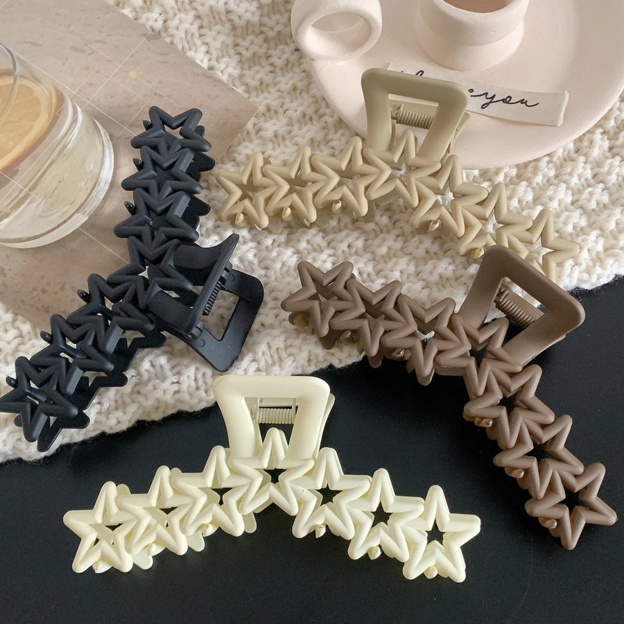 women's basic pentagram plastic hair claws