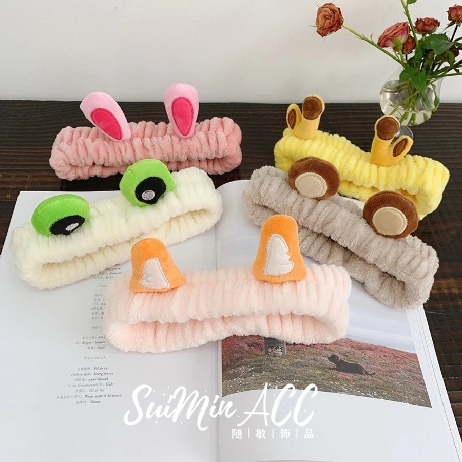 korean cute rabbit ears  plush hairband