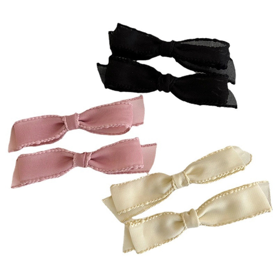 Spring and Summer New Arrival Bow Headwear  Hairpin Women's Side Bangs Clip Beautiful Back of Head Hair Accessories