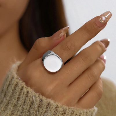 Jewelry Simple Style Streetwear Geometric 304 Stainless Steel Rings