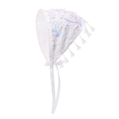Women's Pastoral Plaid Flower Cloth Net Yarn Hair Band