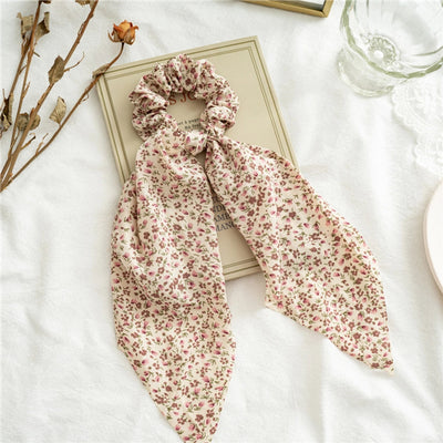 fashion ditsy floral cloth ribbon hair tie 1 piece
