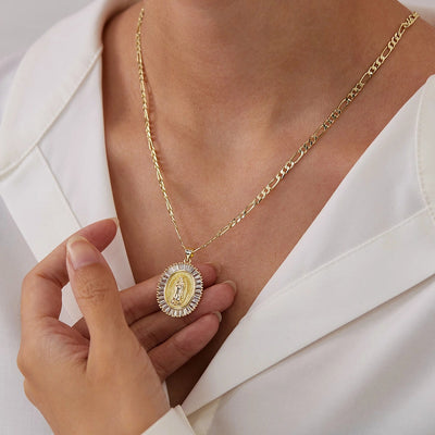 Jewelry French Style Simple Style Geometric Copper 14K Gold Plated Pendant Necklace