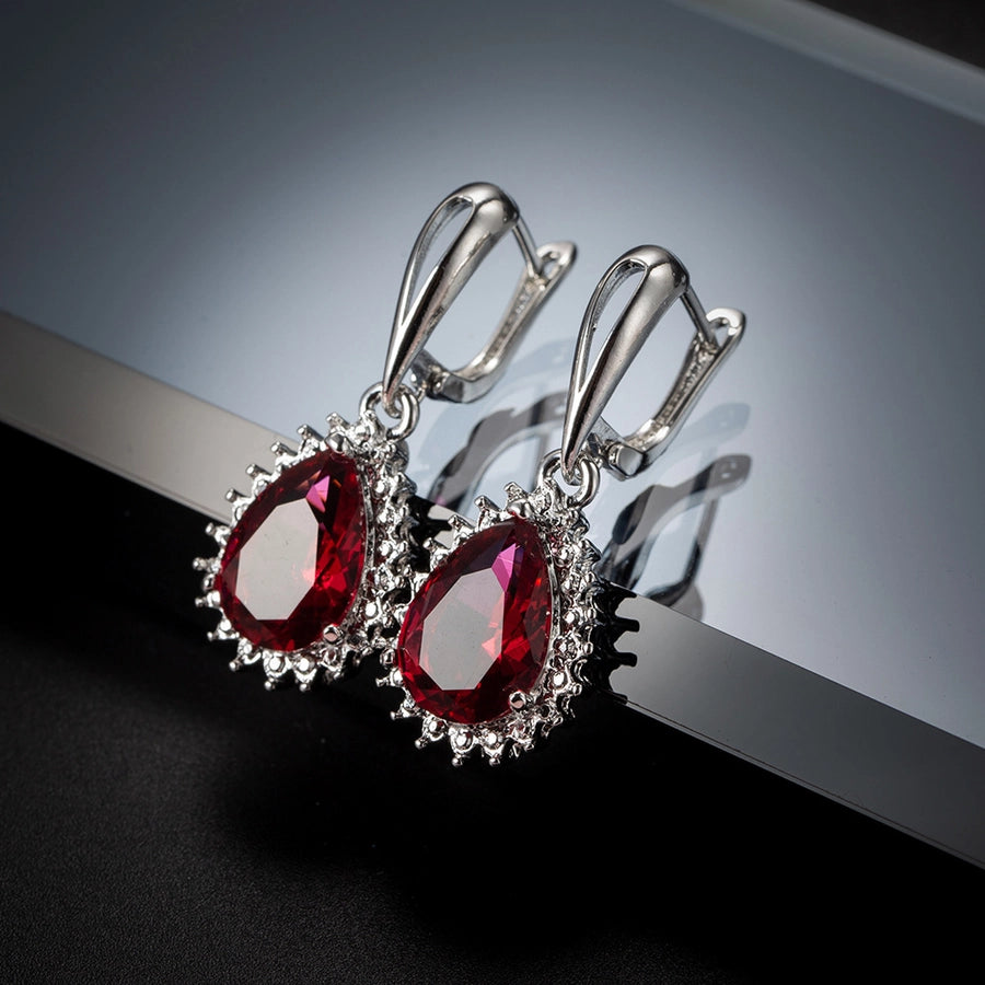 wish hot selling earrings  popular three-piece Rose Zircon Jewelry earrings for women