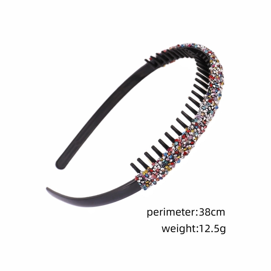 women's elegant sweet color block plastic handmade hair band