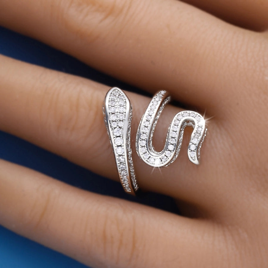 Jewelry Hip-Hop Rock Punk Snake Copper Zircon Imitation Gold  Rings