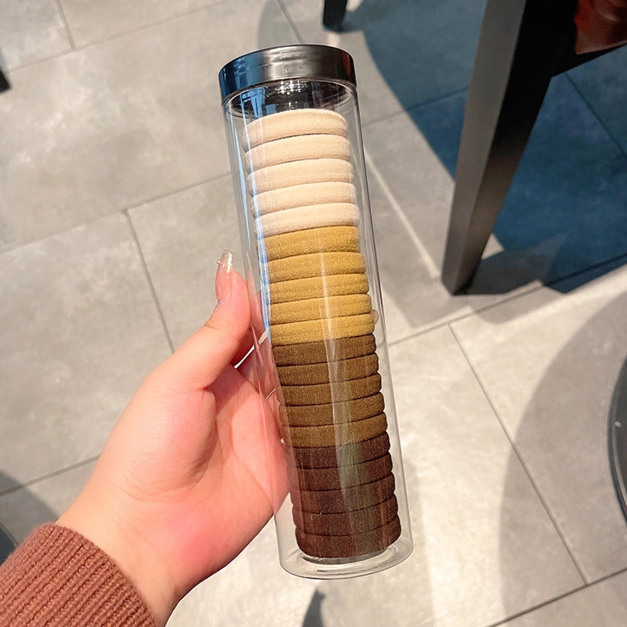 korean version of 20pcs cans high elasticity hair rope without seam rubber bands hair rope hair ring