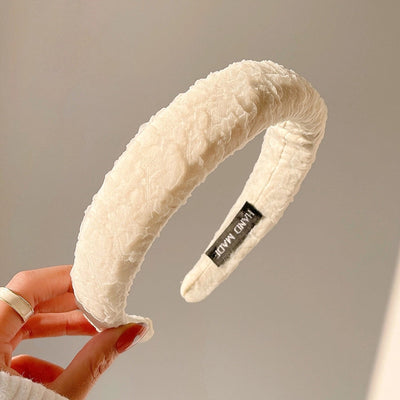 fashion solid color cloth handmade hair band 1 piece