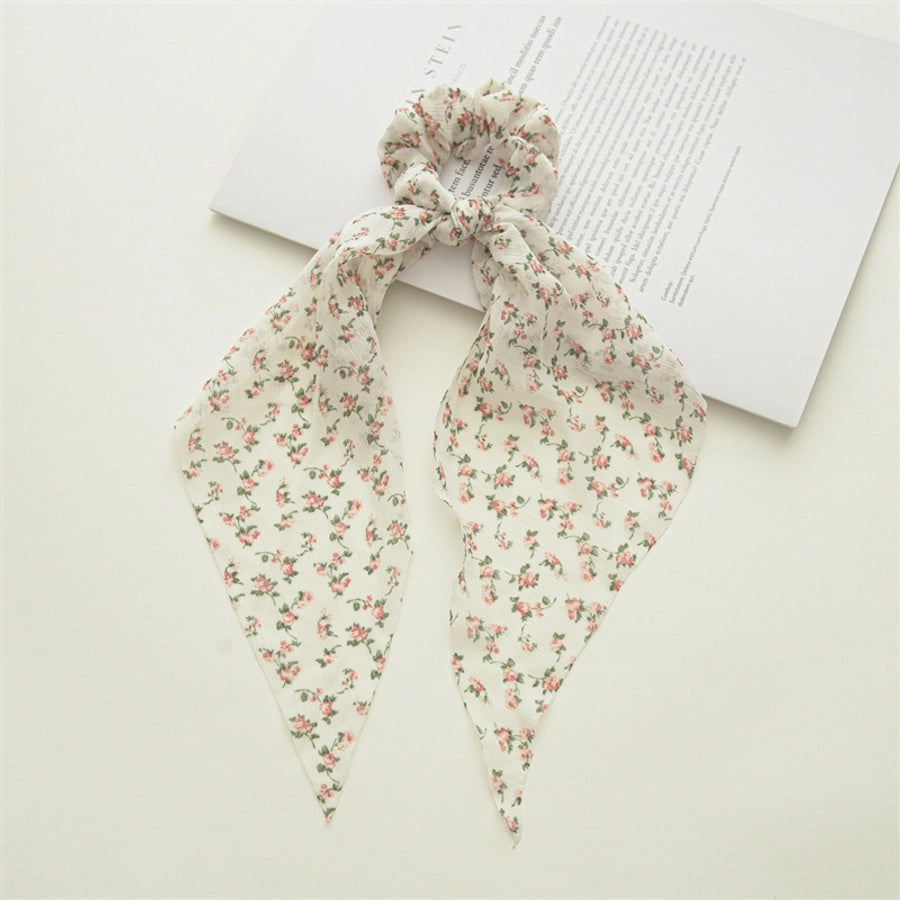 pastoral flower cloth hair tie