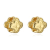 1 Pair IG Style Pentagram Four Leaf Clover Round Plating Copper 18K Gold Plated Earrings