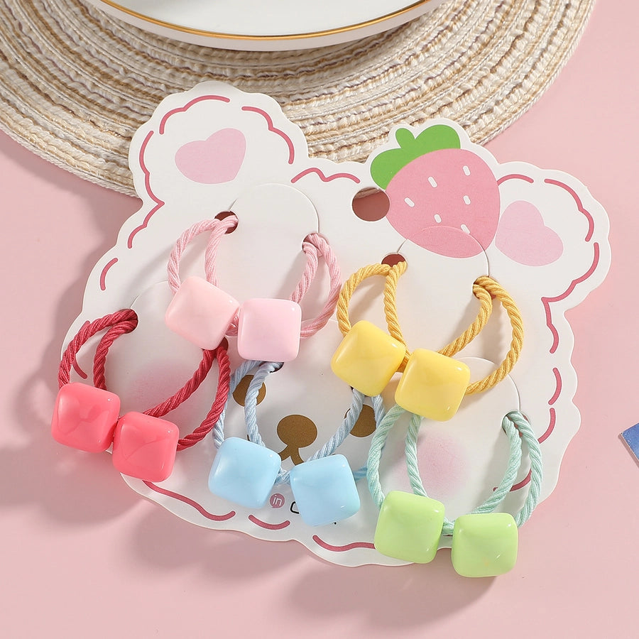 Kid'S Simple Style Classic Style Solid Color Resin Hair Tie