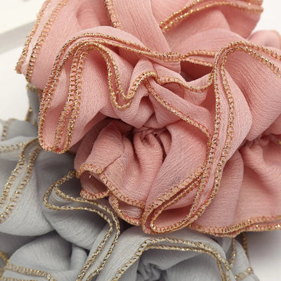 Women's Pastoral Solid Color Cloth Hair Tie