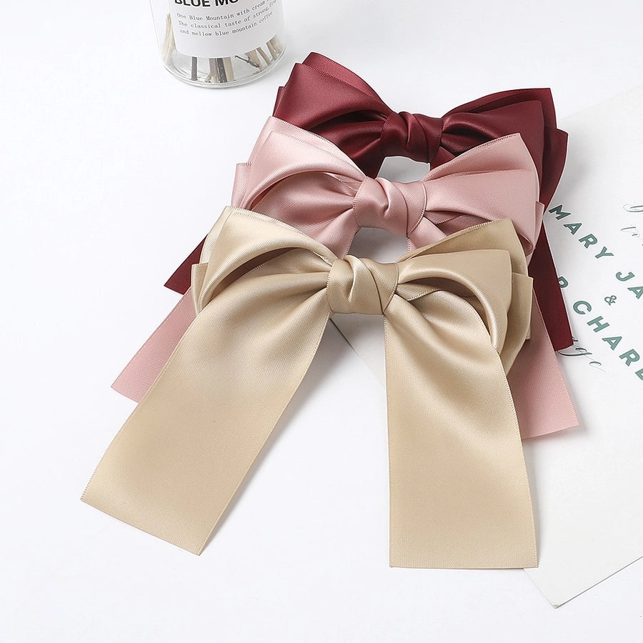 women's cute bow knot alloy cloth bowknot hair clip