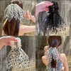 simple style heart shape lace tassel hair tie