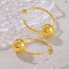 1 Pair Casual Exaggerated Simple Style U Shape Copper Earrings