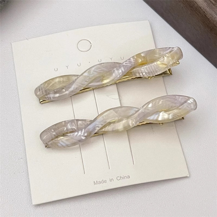 women's simple style twist acetic acid sheets hair clip