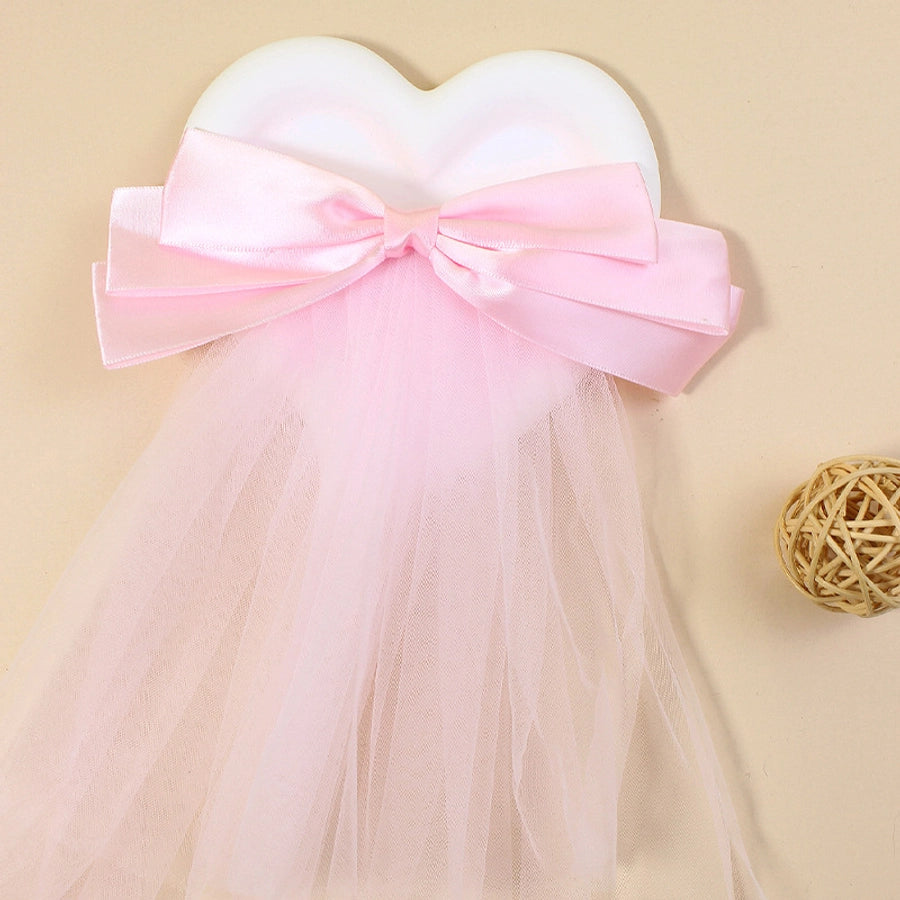Women's Lady Sweet Bow Knot Cloth Polyester Hair Clip