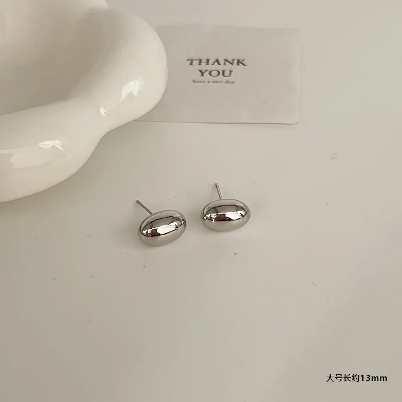 1 Pair Streetwear Geometric Heart Shape Plating Alloy Earrings