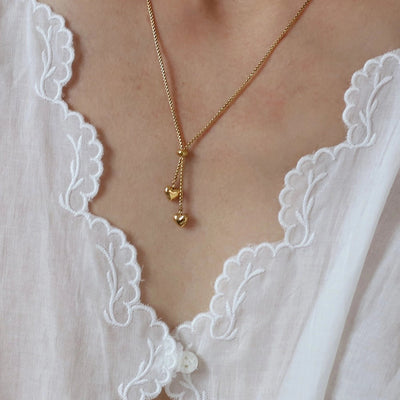 Jewelry Simple Style Heart Shape 304 Stainless Steel Gold Plated Plating Pendant Necklace