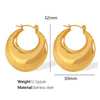 1 Pair Elegant French Style Commute U Shape Semicircle Polishing Plating 304 Stainless Steel 18K Gold Plated Earrings