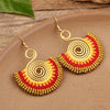 bohemian sector synthetic gemstones shell copper tassel mesh women's ear hook