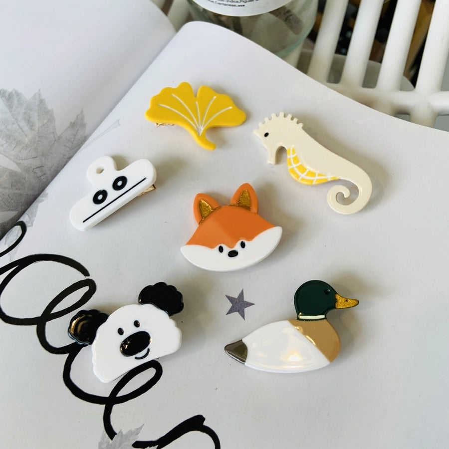 Women's Simple Style Color Block Acetic acid sheets Hair Clip