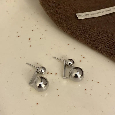 retro c shape solid color metal plating women's earrings 1 pair