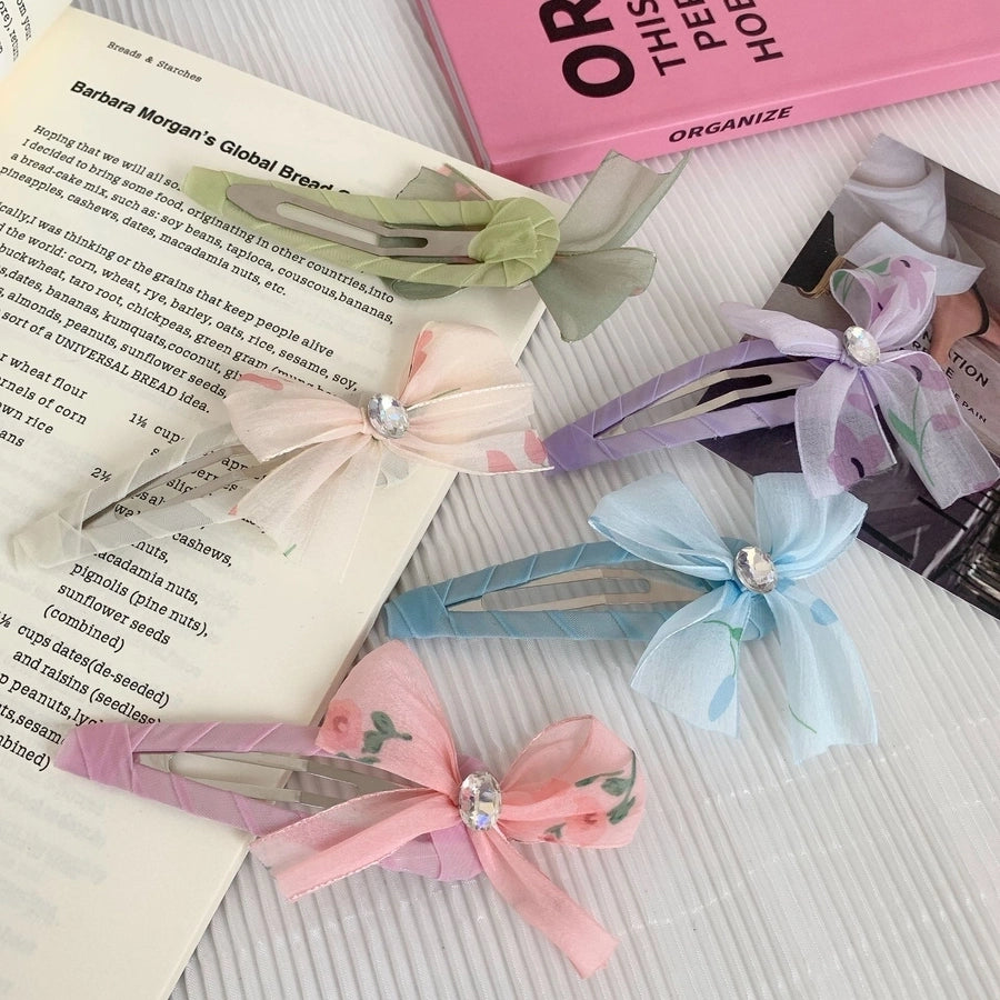 Women's Elegant Simple Style Bow Knot Cloth Hair Clip