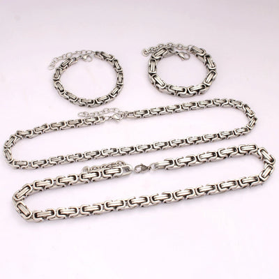 Jewelry Hip-Hop Commute Geometric 667 Stainless Steel Bracelets Necklace