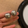 retro c shape solid color metal plating women's earrings 1 pair