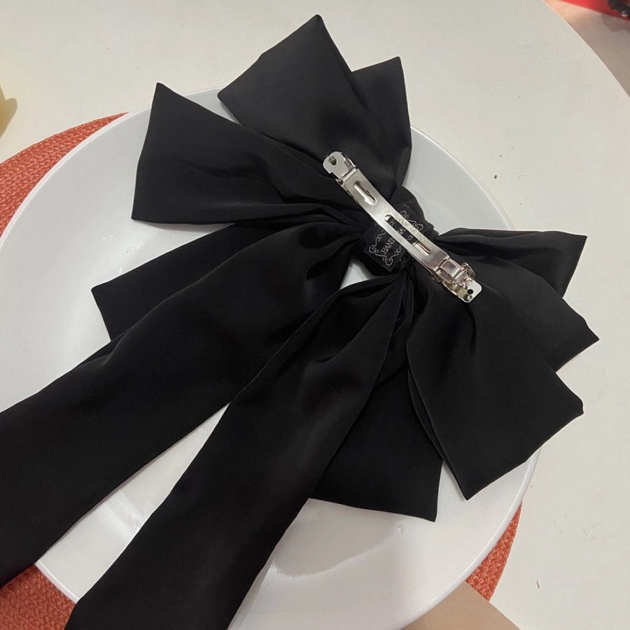 Women's Simple Style Bow Knot satin Hair Clip