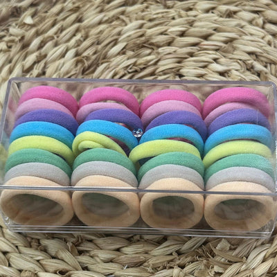 Women's Fairy Style Preppy Style Sweet Solid Color Cloth Printing and Dyeing Hair Tie