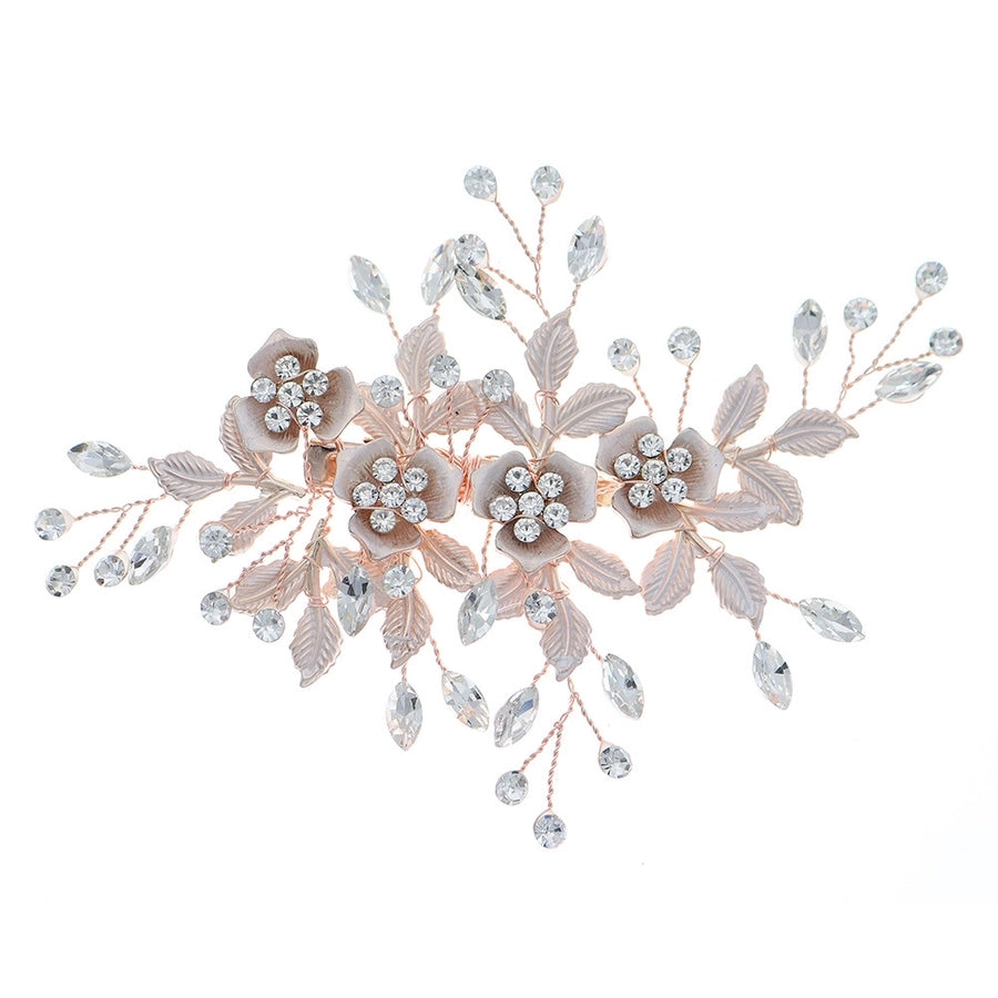elegant flower rhinestone inlay rhinestones hair clip