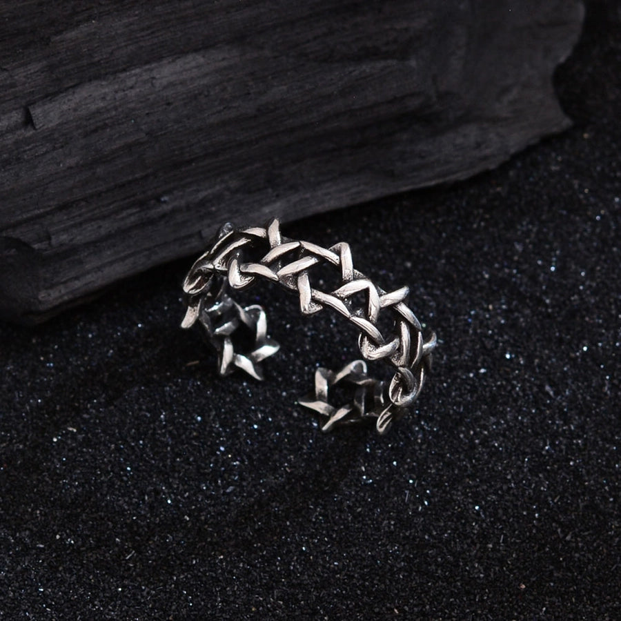 Copper Hexagram Open Rings