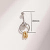 1 Piece Belly Rings Vacation Classic Style Round Letter 302 Stainless Steel Brass 18K Gold Plated Belly Rings