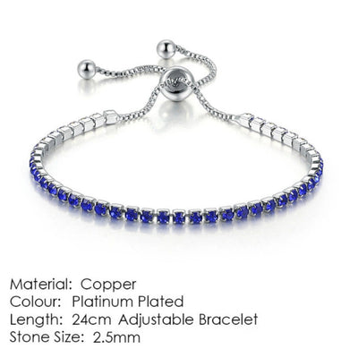 Europe and the United States  hot jewelry fashion simple 4mm copper inlaid zircon bracelet women's high-grade  adjustable bracelet