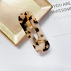 women's fashion geometric water droplets leopard resin cellulose acetate sheet headwear hair clip