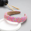 xinqi european and american onion powder headband creative sponge women's wide-edged headband 3cm glitter color hair pressing hairpin supply