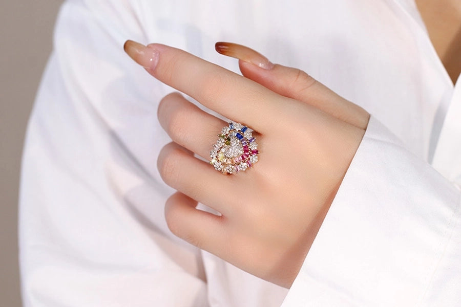 Copper Plating Heart Shape Jewelry Set