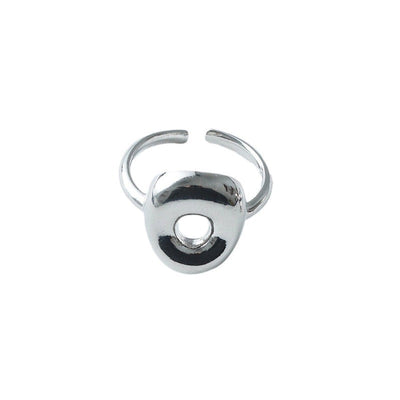 Copper Brass 18K Gold Plated Letter Open Rings