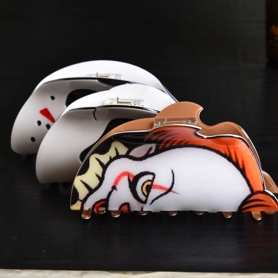 lady halloween pattern arylic hair claws