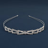 simple style crown flower copper inlay artificial pearls rhinestones hair band 1 piece