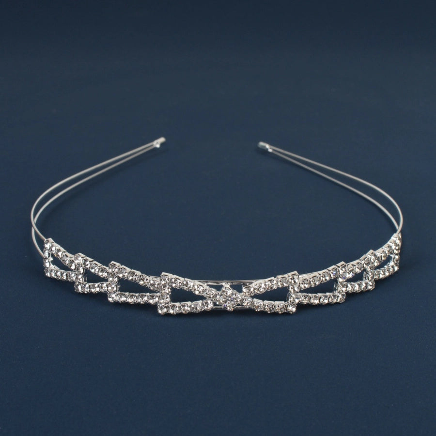 simple style crown flower copper inlay artificial pearls rhinestones hair band 1 piece