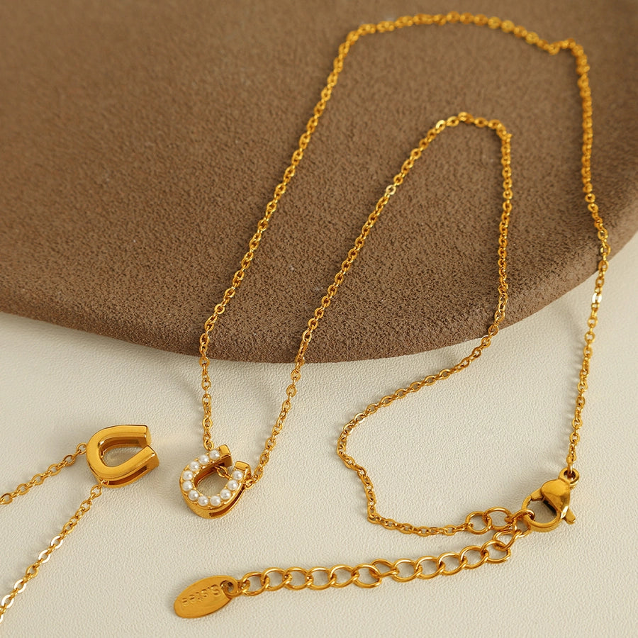 Jewelry Classic Style Star Moon Heart Shape Titanium Steel 18K Gold Plated Plating Pendant Necklace