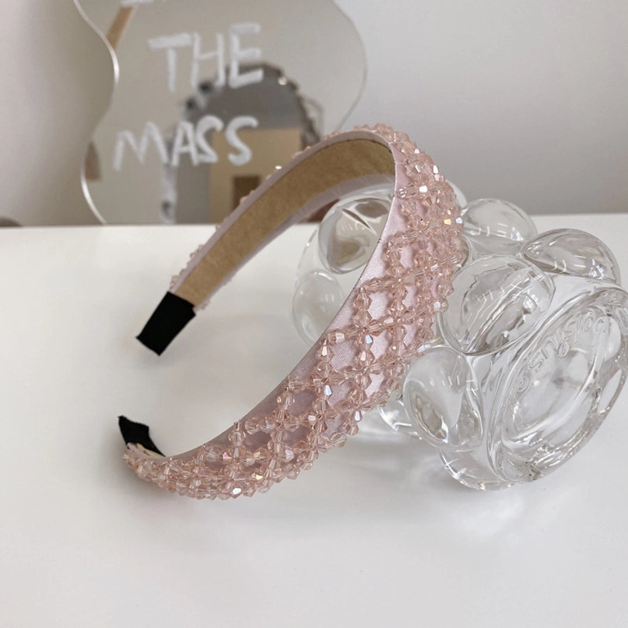 women's retro u shape plaid rhinestone