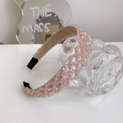 women's retro u shape plaid rhinestone