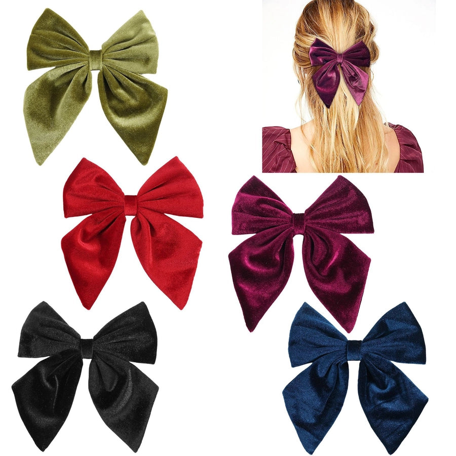 Women's Retro Bow Knot Flannel Hair Clip
