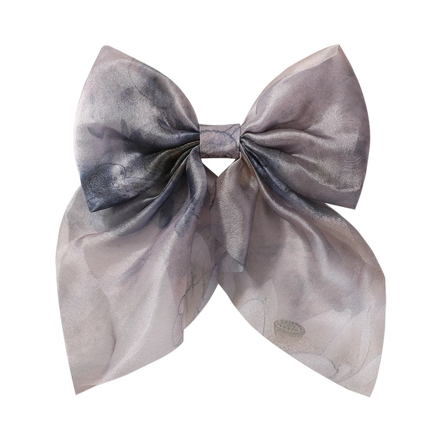 Girl'S Simple Style Classic Style Bow Knot Alloy Ribbon Lettuce Trim Hair Clip