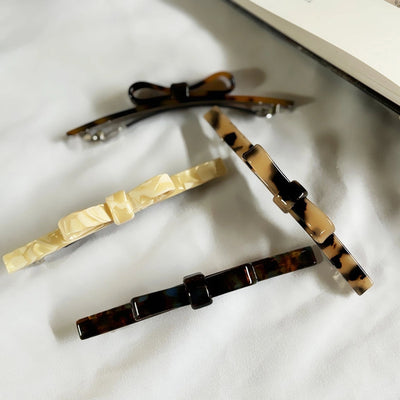 Women's IG Style Sweet Bow Knot Acetic acid sheets Handmade Hair Clip